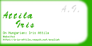 attila iris business card